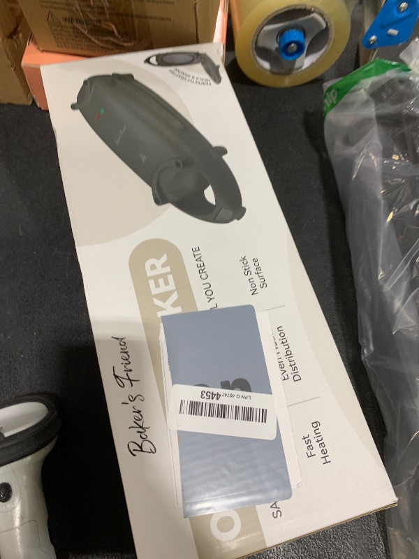 Photo 1 of Baker's Friend Omelette Maker Electric, Omelette Cooking Surfaces Nonstick, Frittata Pan & Egg Pan, Double Sided Pan for Breakfast, Individual Flip Omelette Makers Electric, Graphite