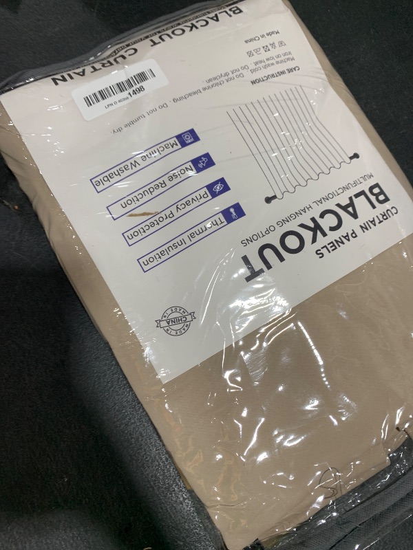 Photo 1 of 100% Blackout Shield Linen Blackout Curtains for Bedroom 84 Inches Long, Back Tab/Rod Pocket Living Room Drapes, Thermal Insulated Blackout Curtains 2 Panels Set, 50" W x 84" L, Cream