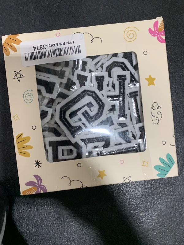 Photo 1 of Morcheiong 78 Pcs Iron on Letter Patches A-Z, 2 Inch Iron on Embroidered Alphabet Patch for Clothing, Pants, Hats, Bags- Black