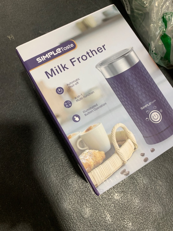 Photo 1 of SIMPLETASTE Milk Frother, 4-in-1 Electric Milk Steamer, Automatic Warm and Cold Foam Maker and Milk Warmer for Latte, Cappuccinos, Macchiato