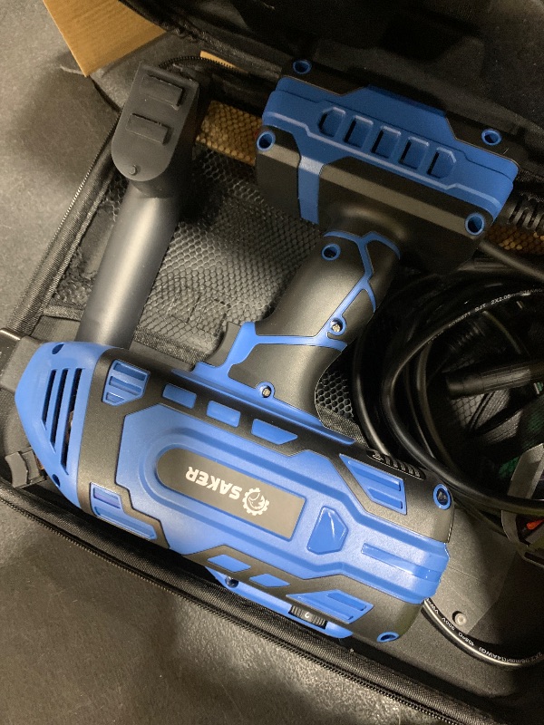 Photo 1 of Saker Portable Welding Machine, Welding Machine 110V with IGBT Inverter 5 Variable Current Adjustment, Portable Electric Welding Machine,Fits for 3/32" Wire Rods (Blue)