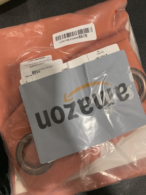 Photo 1 of H.VERSAILTEX Blackout Curtain for Living Room Small Window Kitchen Blackout Curtains 45 inch Length Energy Saving Solid Grommet Blackout Drape, One Panel, Orange, 52" W x 45" L