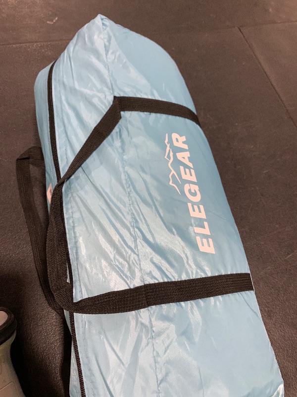 Photo 1 of Elegear Beach Tent Sun Shelter with Canopy, 4-5 Person Pop Up Beach Tent, Easy Setup UPF 50+ UV Protection Portable Lightweight Double Silver Coating Beach Cabana Sun Shade Shelter - Sky Blue