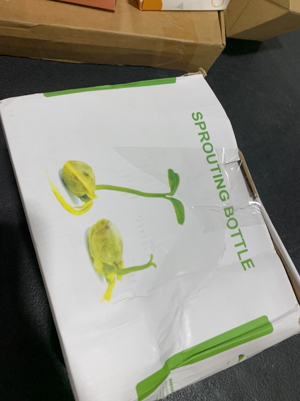 Photo 1 of Seed Sprouting Kit, 2 Large Wide Mouth Mason Jars with Sprout Lids, Blackout Sleeves, Drain Tray, Stainless Steel Stand, Sprouts Growing Kit for Bean, Broccoli, Alfalfa (Yellow+Green)