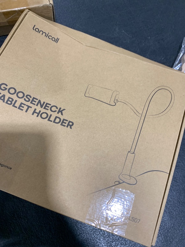 Photo 1 of Lamicall Gooseneck Tablet Mount Holder for Bed - Flexible Tablet Arm Clamp for Bed Compatible with Pad Mini 7.9, Air 9.7, Pro 10.5, Kindle, Switch, Galaxy Tabs, More 4.7-11" Device - Black