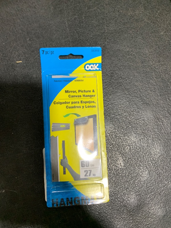 Photo 1 of OOK 55310 French Cleat, Picture and Mirror Hanger with Hardware, 60lb, Aluminum (7 Piece)