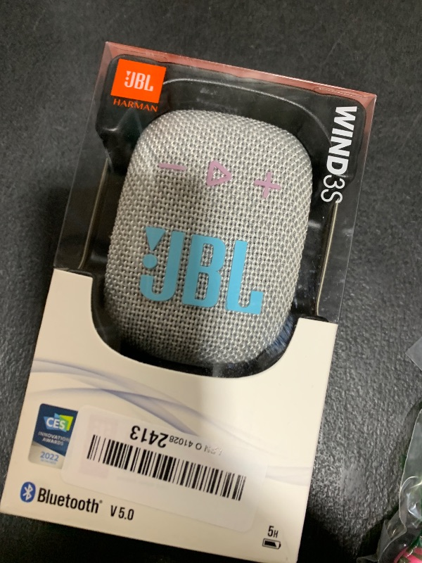 Photo 1 of JBL Wind 3S - Slim Handlebar Bluetooth Speaker (Gray)