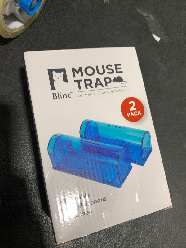 Photo 1 of Humane Mouse Trap | Catch and Release Mouse Traps That Work | Mice Trap No Kill for mice/Rodent Pet Safe (Dog/Cat) Best Indoor/Outdoor Mousetrap Catcher Non Killer Small Capture Cage (Blue)
