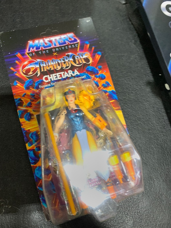 Photo 1 of Masters of the Universe Origins & Thundercats Action Figure, Cheetara Toy, 1980s Crossover, 5.5-inch Posable with Removable Armor, Staff & Mini Comic