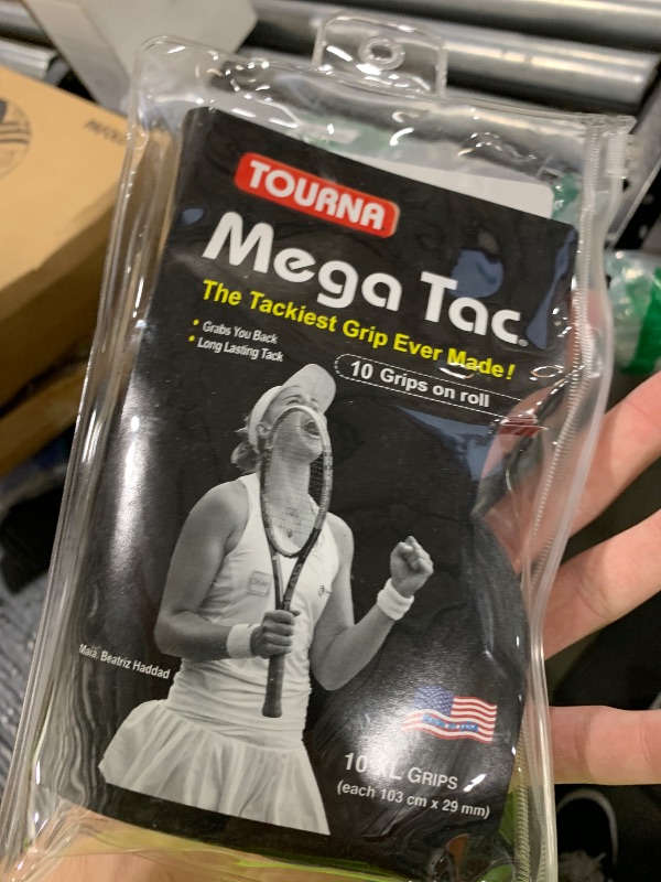 Photo 1 of Tourna Mega Tac Overgrip - 10 Pack, Black