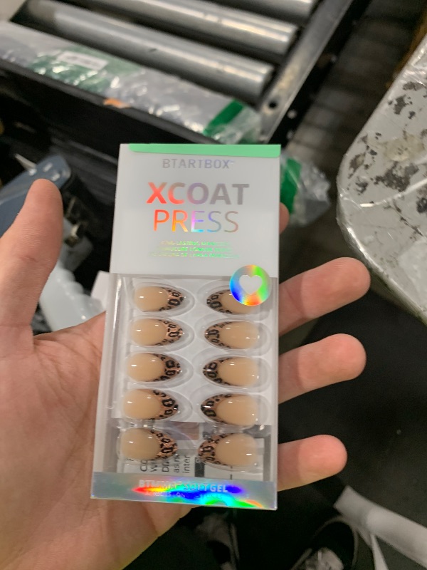 Photo 1 of BTArtbox Press On Nails Short - Lamp-Curable Leopard French Tip Almond Press On Nails with Glue for Women, Semi-Transparent Soft Gel Glue On Nails in 16 Sizes - 32 Stick On Nails Kit, Wild Cheetah