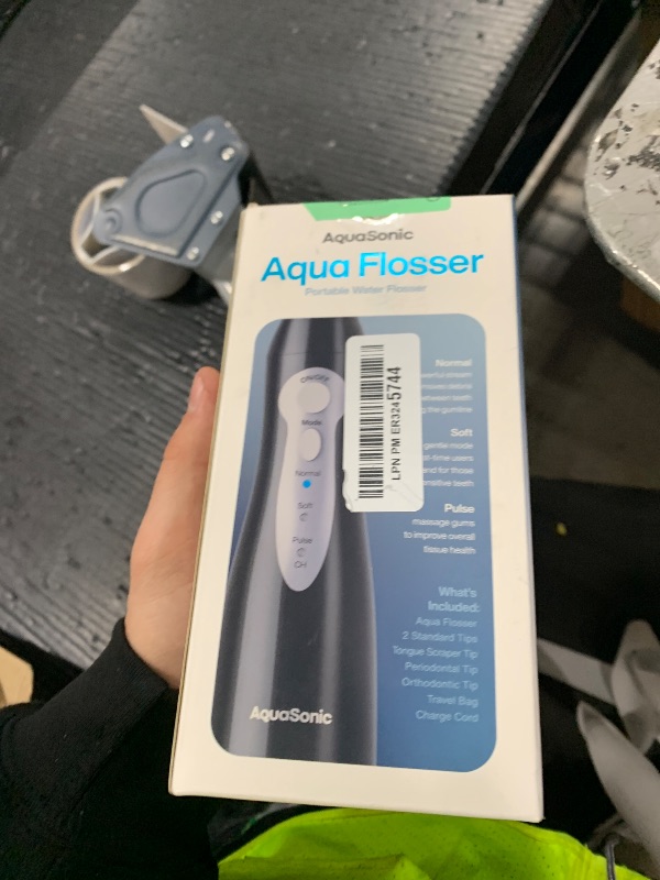 Photo 1 of AquaSonic Aqua Flosser - Cordless Rechargeable Water Flosser for Teeth - Waterproof, Portable Oral Irrigator for Dental Cleaning with 5 Jet Tips – Braces Home Travel