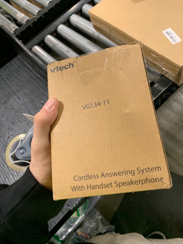 Photo 1 of [New] VTech VG134-11 DECT 6.0 Cordless Home Phone with Bluetooth Connection, Digital Answering Machine, Backlit Display,Full Duplex Speakerphone, Caller ID/Call Waiting,1000 ft Range (Black)