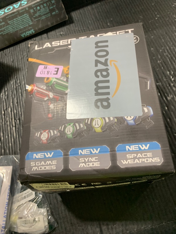 Photo 1 of Laser Tag Set for Kids, Teens & Adults - 4 Blasters + 4 Vest Sensors with 4 Multi-Game Modes - Fun Ideas Age 8+ Year Old Toys - Includes Accessories - Boys & Girls Outdoor Teenage Group Activities