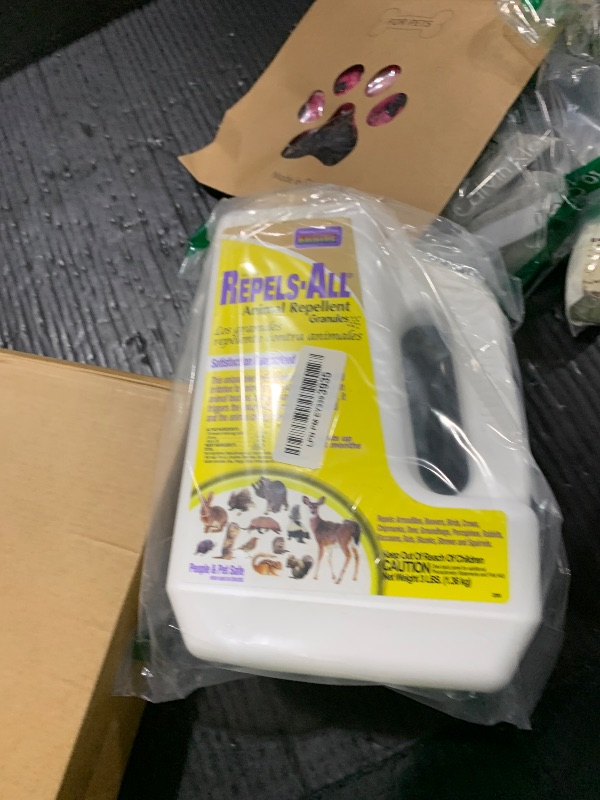 Photo 1 of Bonide Repels-All Animal Repellent Granules, 3 lbs. Ready-to-Use Deer & Rabbit Repellent, Deter Pests from Lawn & Garden