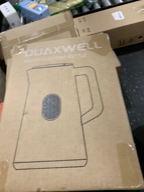 Photo 1 of QUAXWELL Electric Kettle, 1.5L Stainless Steel, Double Wall Cool Touch Teapot, Fast Boil,5 Temperature Control, LED Display, Auto Shut-Off, BPA-Free,Keep Warm Function, Ideal for Tea & Coffee,White