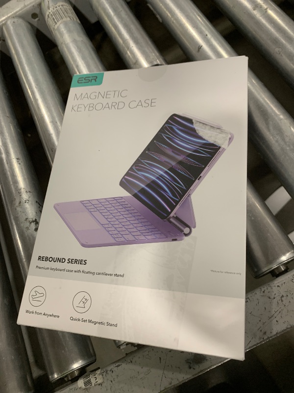 Photo 1 of ESR iPad Air 11 inch Case with Keyboard (M3,2025/M2,2024), iPad Pro 11 & iPad Air 5/4 Magic Case, Easy-Set Floating Cantilever Stand, Precision Multi-Touch Trackpad, Purple?NOT for iPad Pro 11 M4?