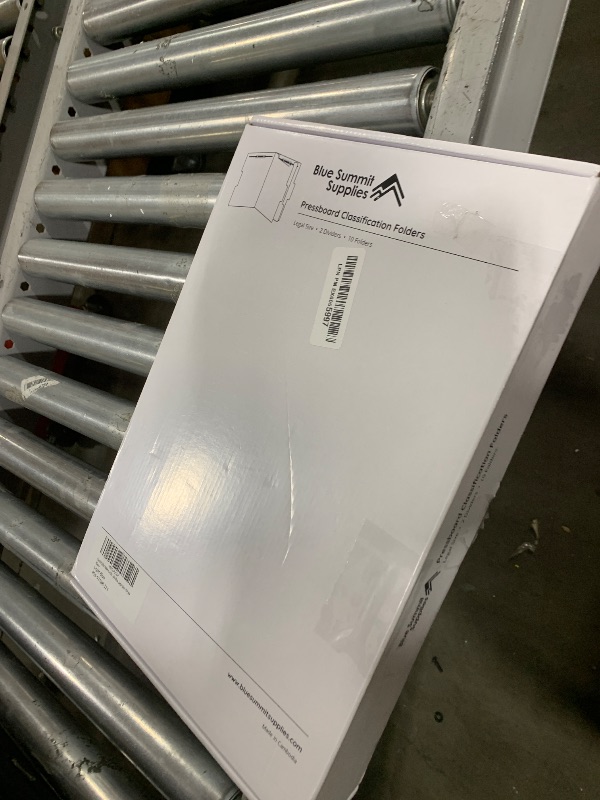 Photo 1 of 10 Blue Legal Size Classification Folders - 2 Divider 2 Inch Tyvek expansions - Durable 2 Prongs Designed to Organize Standard Law Client Files, Office Reports - Legal Size, 8 3/4 x 14 3/4, 10 Folders