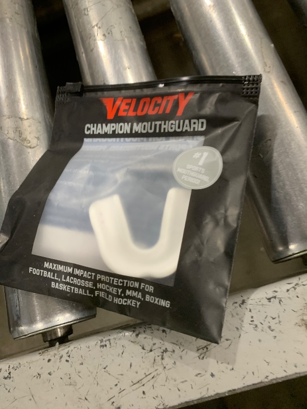 Photo 1 of Velocity Champion Junior Mouthguard, 1 Pack, Pink & White - for Ages 5 to 10 - Ideal for Lacrosse, Football, Hockey, Basketball, Soccer, Boxing, Martial Arts, Field Hockey, and More