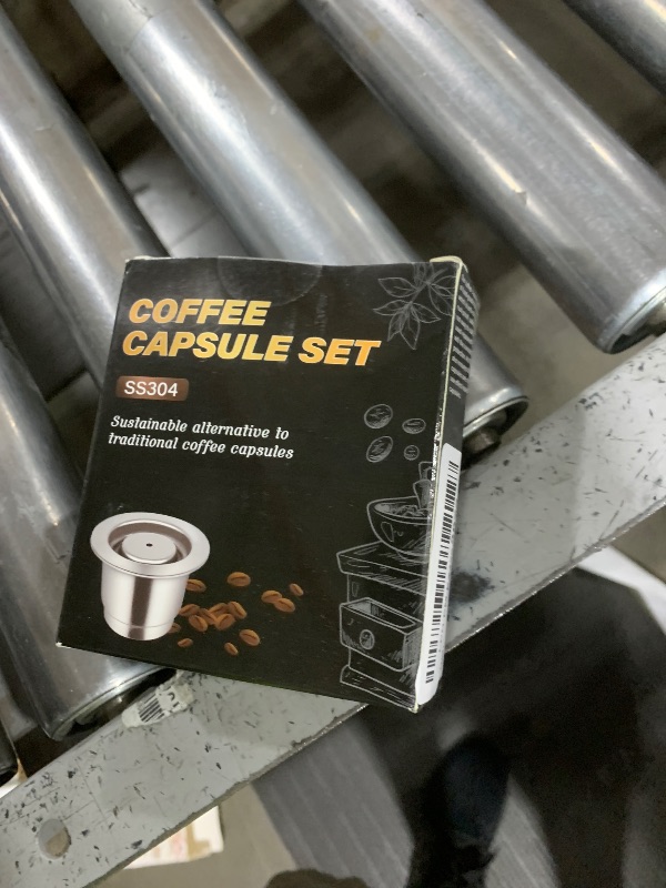 Photo 1 of Reusable Coffee Capsules for Originales, Stainless Steel Refillable Coffee Pods, 2pcs Reutilisable Refillable Espresso Capsule(2 Cup+ Tamper+ Stainless Steel Spoon)
