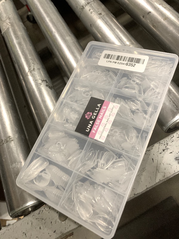 Photo 1 of UNA GELLA Short Almond Nail Tips: 504PCS Short Fake Nails Soft Press On Gel Nail Tips Pre Shaped Almond Shape Home Nail Extension Full Cover, 12 Sizes Acrylic Gelly Tips