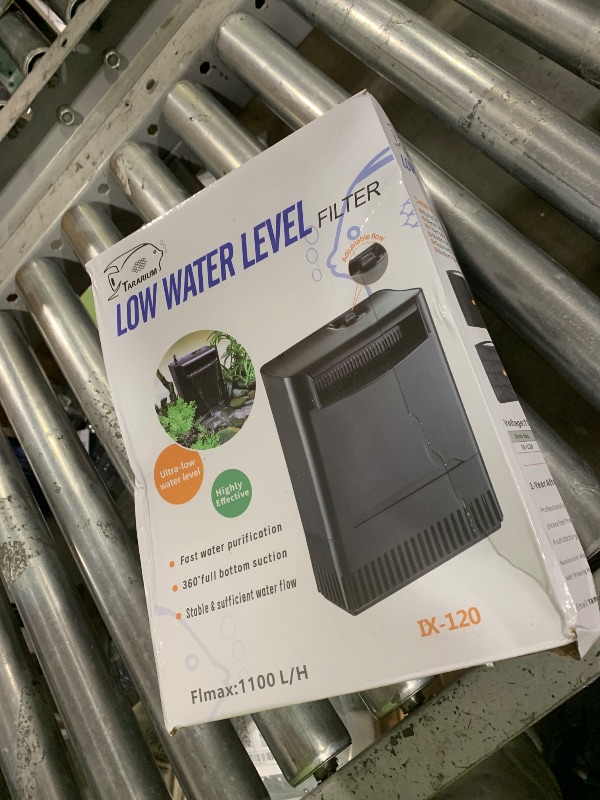 Photo 1 of Turtle Tank Filter Aquarium Filter Power Adjustable 20-75 Gal. 290GPH Large Internal Filter 3-Stage Waterfall Bio-Filtration Low Water Level for Freshwater Saltwater Fish Tank Reptile Shrimp Frog