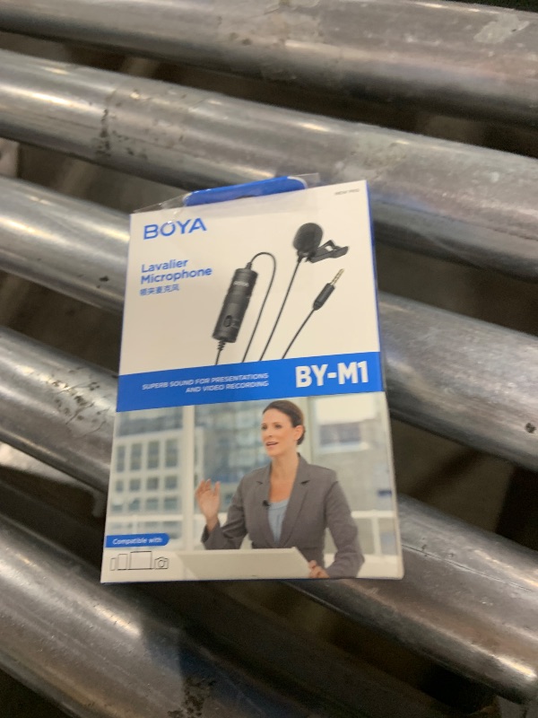 Photo 1 of BOYA by M1 Lavalier Microphone for Smartphones Canon Nikon DSLR Cameras Camcorders Audio Recorder PC