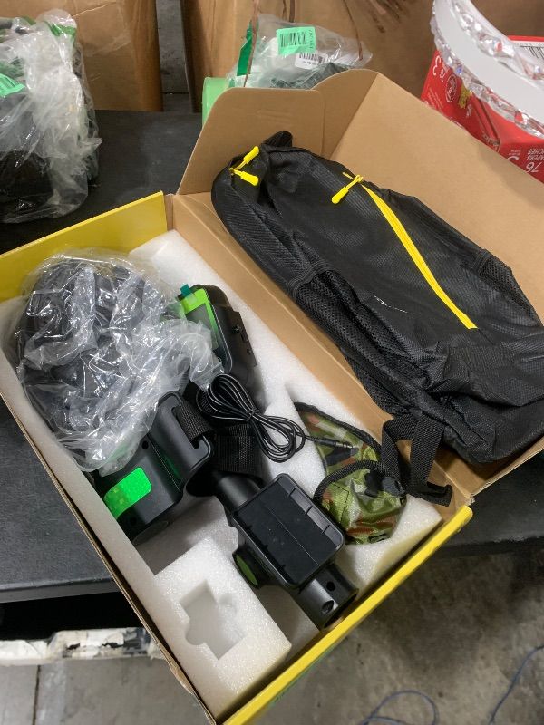 Photo 1 of LOLARAN Rechargeable Metal Detector Kit for Adults - Foldable, Waterproof Search Coil, Adjustable Height, Includes Shovel, Backpack, Headphones, Pinpointer, Ideal for Gold & Silver Detection, Green