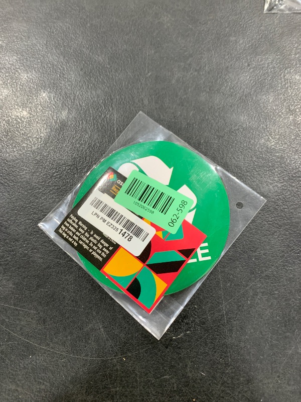 Photo 1 of Recycle Sticker for Trash Bins - Perfect Recycling Stickers for Trash Can - 2 Pack - 5" by 5" Decal Logo - Ideal Label Sign for Home or Office Refuse Bin - Suitable for Indoor/Outdoor use