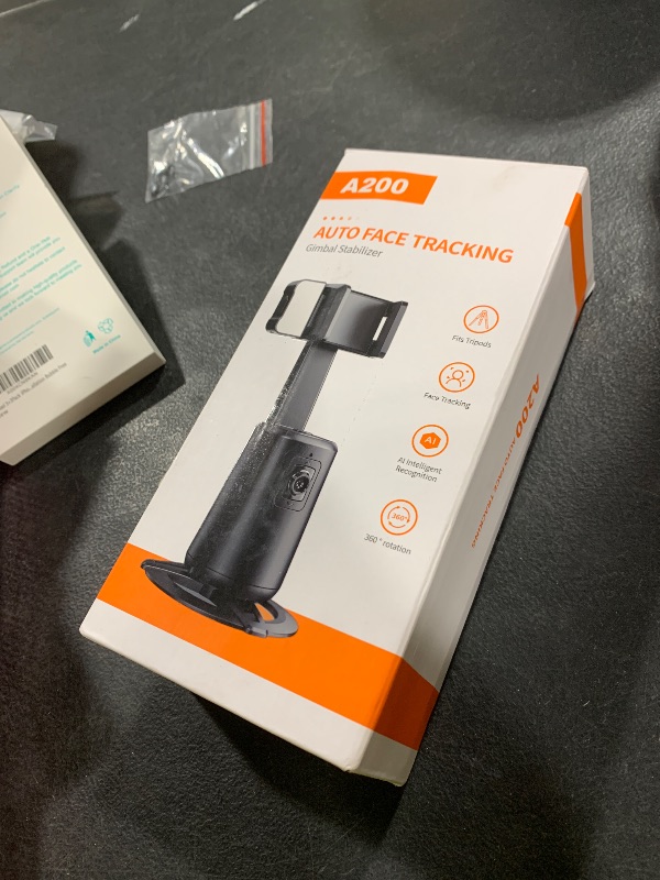 Photo 1 of Auto Face Tracking Tripod 360° Rotating Cell Phone Photo and Video Kits Stand, No App, Camera Stand with Remote and Gesture Control, Rechargeable Smart Shooting Stand for Live Recording Tiktok?Black?