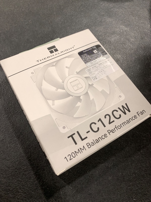 Photo 1 of Thermalright TL-C12CW CPU Fan 120mm Case Cooler Fan, 4Pin PWM Silent Computer Fan with S-FDB Bearing Included, up to 1550RPM Cooling Fan (White)