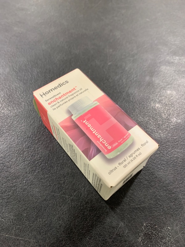 Photo 1 of Homedics SereneScent Enchantment Home Fragrance Oil, 120 ml, for use with Homedics SereneScent Waterless Diffuser (ARMH-970/973), Clean & Natural Everyday Collection