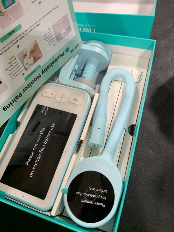 Photo 1 of NETVUE Upgraded Baby Camera Monitor Video - 5000mAh Baby Monitor with Camera and Audio, 5" Display, 4 in 1 Bracket Meets The Needs in All Scenarios, Smart Phone App, Cry Detection (Blue)