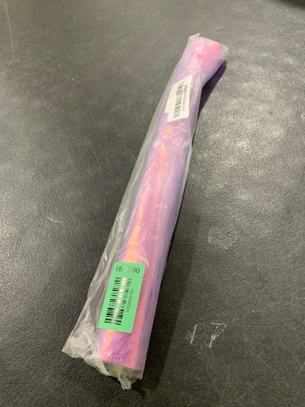 Photo 1 of ONEART | 16 Gauge Holographic Iridescent Plastic Vinyl, 16"x54" Transparent Vinyl Fabric-Purple