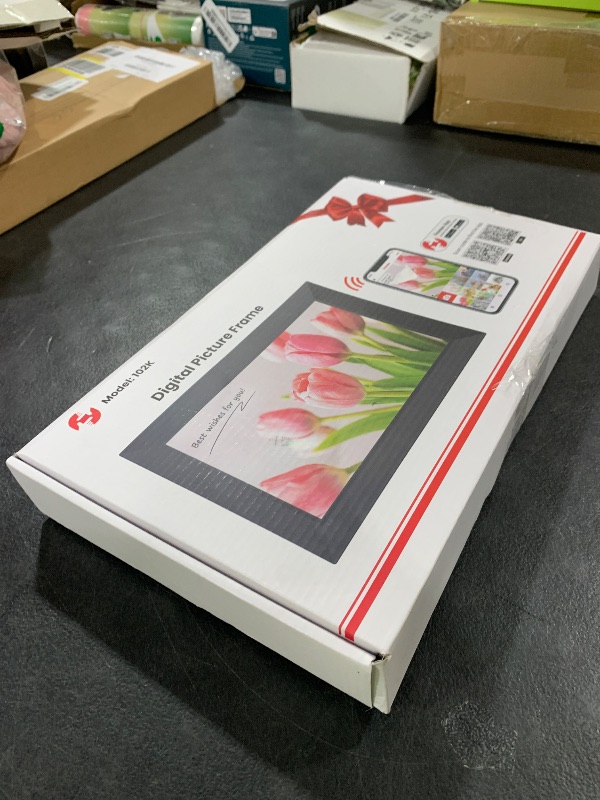 Photo 1 of Frameo 10.1 Inch WiFi Digital Picture Frame, 1280x800 HD IPS Touch Screen Photo Frame Electronic, 32GB Memory, Auto-Rotate, Wall Mountable, Share Photos/Videos Instantly via Frameo App from Anywhere