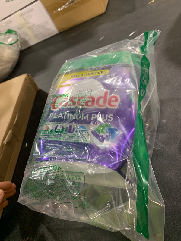 Photo 1 of Cascade Platinum Plus Dishwasher Pods, Dishwasher Detergent, Dish Detergent Soap, Lemon, 57 Count