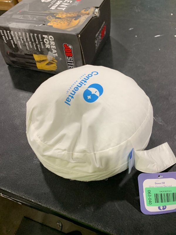 Photo 1 of Continental Bedding - Travel Neck Pillow - U Shaped - White Down Fill - Removable Gray Viscose Derived from Bamboo Cover in Travel Case