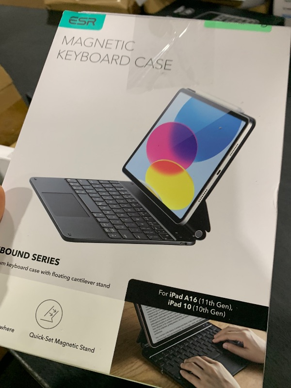 Photo 1 of ESR iPad 11th(A16, 2025)/10th Gen Case with Keyboard, Magic Keyboard for iPad 10.9", Case with Floating Cantilever Stand, Springy Backlit Keys, Multi-Touch Trackpad, Rebound Series, Black