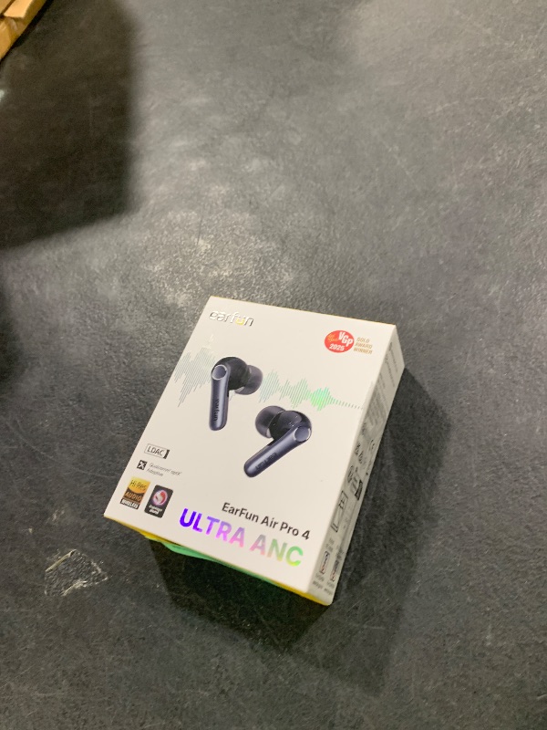 Photo 1 of EarFun Air Pro 4 Adaptive Hybrid Noise Canceling Wireless Earbuds, Qualcomm Snapdragon Sound, aptX™ Lossless, 6 Mics AI CVC 8.0 Call, LDAC Hi-Res Audio, 52H Playtime, Bluetooth 5.4, in-Ear Detection