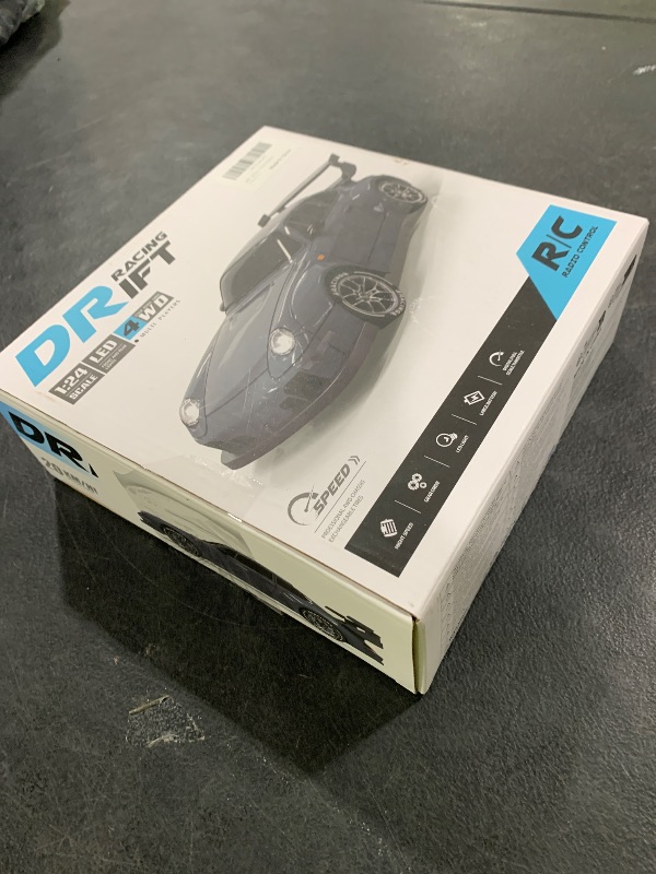 Photo 1 of RC Drift Car, 1:24 Scale Remote Control Vehicle with LED Lights, 2.4GHz 20KM/H 4WD High Speed RC Cars, Drifting Tires?Two Batteries, Racing Sports Toy Idea Gift for Adults Boys Girls and Kids