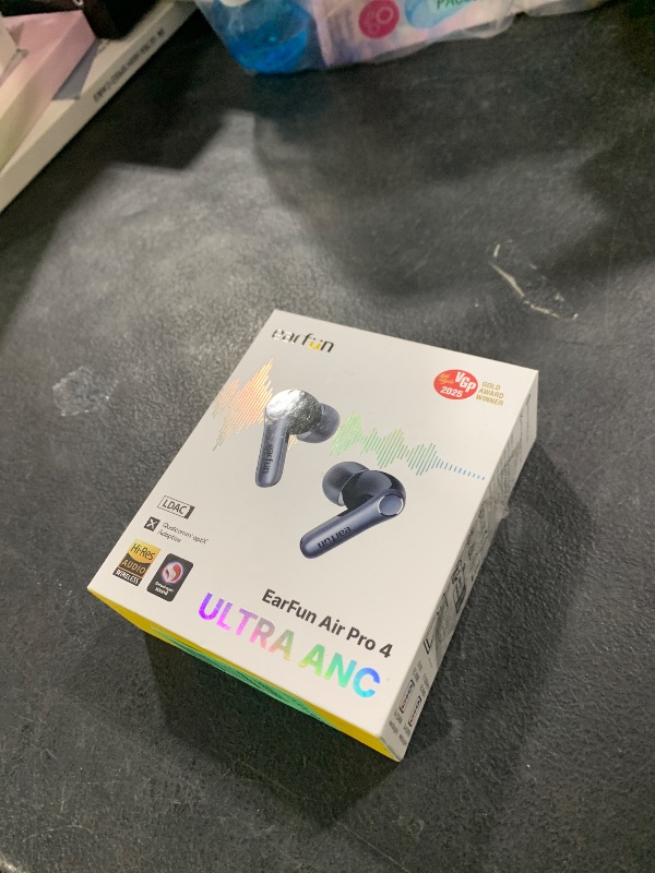 Photo 1 of EarFun Air Pro 4 Adaptive Hybrid Noise Canceling Wireless Earbuds, Qualcomm Snapdragon Sound, aptX™ Lossless, 6 Mics AI CVC 8.0 Call, LDAC Hi-Res Audio, 52H Playtime, Bluetooth 5.4, in-Ear Detection
