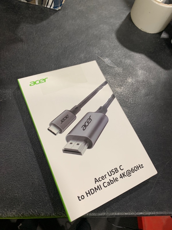Photo 1 of Acer USB C to HDMI Cable for Home Office 6.6FT (4K@60Hz), High-Speed Type C to HDMI 2.0 Braided Cord, Thunderbolt 4/3 Compatible with MacBook, iPhone 16/15 Pro/Max, iMac, iPad Pro, Galaxy S24, Surface