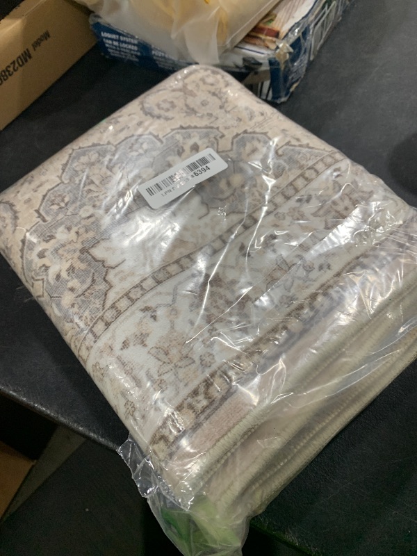Photo 1 of 2x6 Hallway Washable Runner Rug : Vintage Soft Kitchen Laundry Runner with Non Slip Backing Farmhouse Entryway Living Room Floor Mat Stain Resistant Carpet for Bedroom Bathroom Distressed Beside Rug
