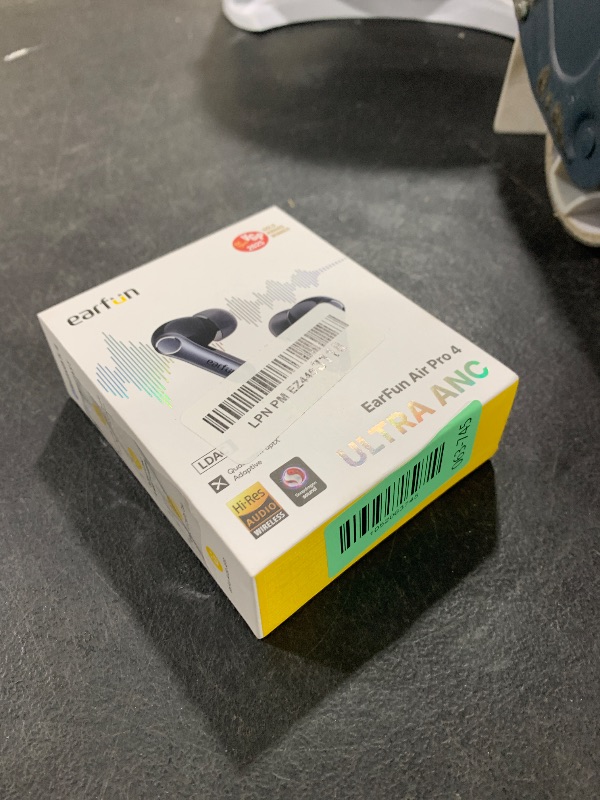 Photo 1 of EarFun Air Pro 4 Adaptive Hybrid Noise Canceling Wireless Earbuds, Qualcomm Snapdragon Sound, aptX™ Lossless, 6 Mics AI CVC 8.0 Call, LDAC Hi-Res Audio, 52H Playtime, Bluetooth 5.4, in-Ear Detection