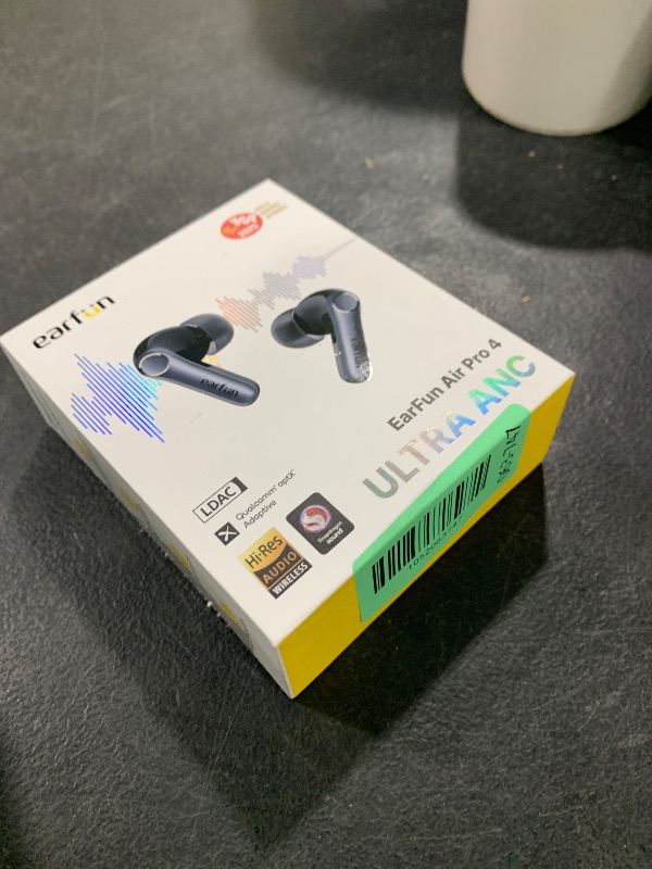 Photo 1 of EarFun Air Pro 4 Adaptive Hybrid Noise Canceling Wireless Earbuds, Qualcomm Snapdragon Sound, aptX™ Lossless, 6 Mics AI CVC 8.0 Call, LDAC Hi-Res Audio, 52H Playtime, Bluetooth 5.4, in-Ear Detection