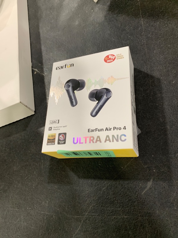 Photo 1 of EarFun Air Pro 4 Adaptive Hybrid Noise Canceling Wireless Earbuds, Qualcomm Snapdragon Sound, aptX™ Lossless, 6 Mics AI CVC 8.0 Call, LDAC Hi-Res Audio, 52H Playtime, Bluetooth 5.4, in-Ear Detection