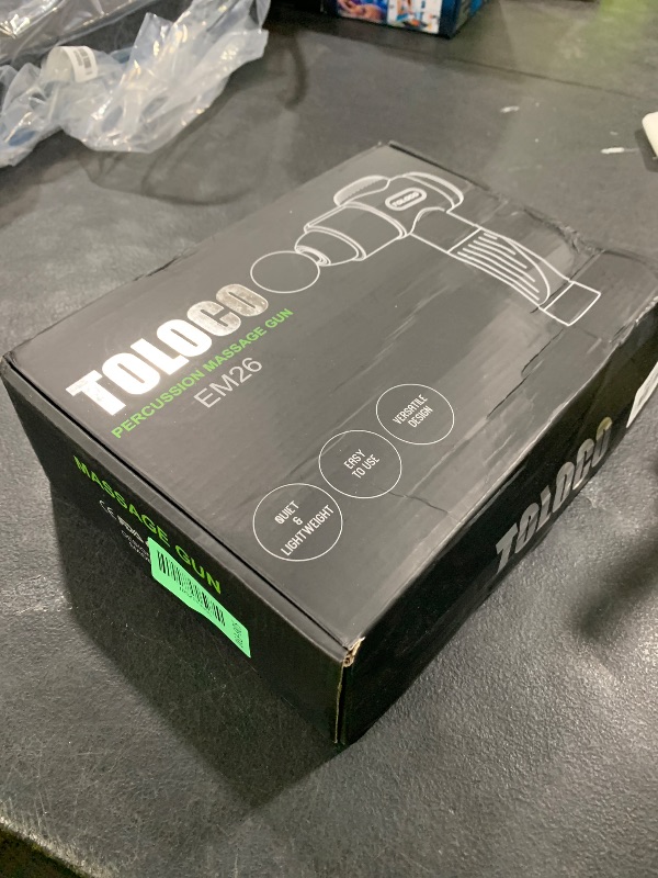Photo 1 of TOLOCO Massage Gun, Deep Tissue Back Massage for Athletes for Pain Relief, Percussion Massager with 10 Massages Heads & Silent Brushless Motor, Gifts for Fathers Day, Black