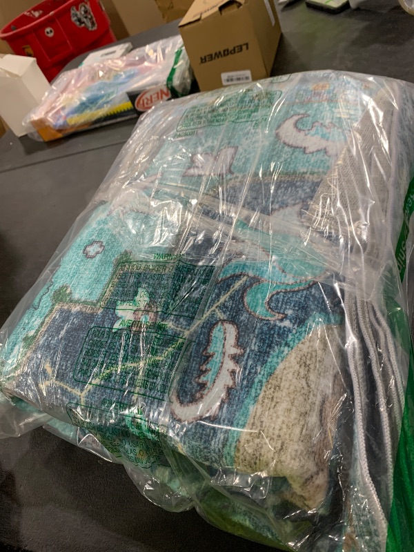 Photo 1 of RELEANY 6x9 Area Rug Vintage Machine Washable Low Pile Carpet No Shedding Area Rugs for Living Room Bedroom Dining Room Kitchen Entryway Hallway Office Indoor-Teal Dark Green