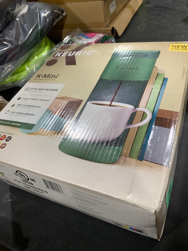 Photo 1 of Keurig K-Mini Single Serve K-Cup Pod Coffee Maker, 6 to 12oz Brew size, with Cord Storage, Perfect for Small Spaces, Evergreen