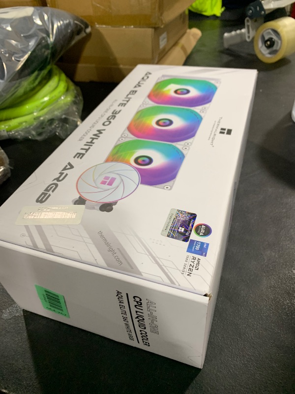 Photo 1 of Thermalright Aqua Elite 360 ARGB White CPU Aio Cooler, 360 CPU Liquid Cooling, Pump Head Speed up to 6400RPM,for AM4/AM5,Intel LGA1851/1150/1151/1200/2011/1700,High Performance Radiator(White)